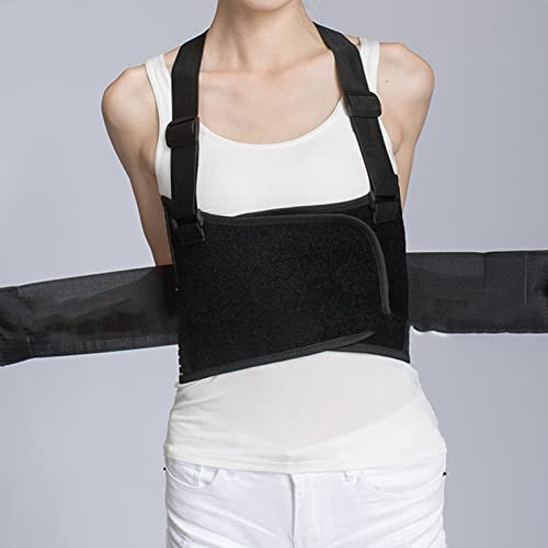 Soporte para Costillas Rotas, Soporte para el Tórax, Soporte para el Pecho, Transpirable, Multifuncional, Ajustable, Elástico para Cadera (Mochila L)