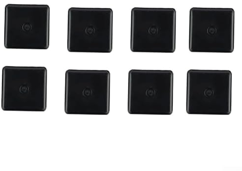 Hasaller 8 Stück Aluminiumlegierungskappen, hohle Solarmodul-Montageschienen-Endkappe, PV-Modulrahmen-Kantenschutzabdeckungen aus schwarzem PC-Kunststoff 1227816824