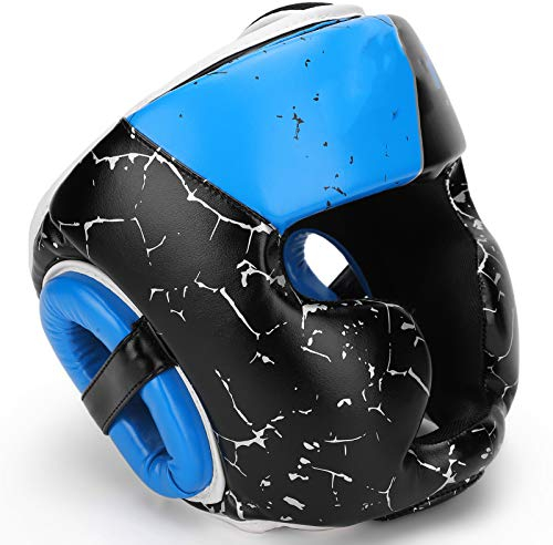 Mokernali Kinder-Box-Kopfbedeckung, Langlebiges PU-Leder, Kinder-Boxhelme, Einfach zu Tragender Kopfschutz, Boxausrüstung, Ausrüstung, MMA, Muay Thai, Sanda, Kopfschutz