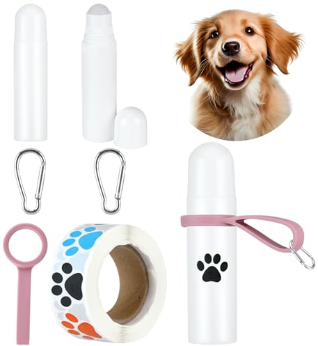 CHCAES Futtertube Hund Befüllbar Tuben für Hunde 90ml mit Karabiner Nassfutter Silikon Reiseflaschen Abfüllflaschen Zubehör für Hundetraining als Belohnung (Weiß)