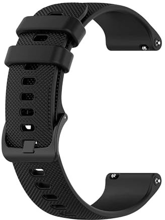 OcioDual Cinturino Orologio 20mm, Cinturino Smartwatch 20mm in Silicone, Sgancio Rapido, Cinturini Orologio Uomo, Cinturini Smartwatch, Compatibili con Modelli Universali, Nero