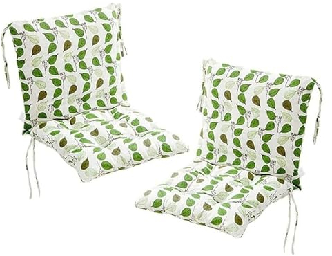 AZVFLY 2er Set Niedriglehner Auflagen Set Stuhlauflage 40 * 80cm Sitzkissen Niederlehner Gartenstühle Sitzauflagen Stuhlkissen Abnehmbarem Rückenlehne Auflage