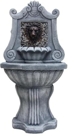 Fountain Lion Head Flower Circulation Water Outdoor Floor Water Feature, Garden Living Room Pool Water Feature Decoration For gardens (Color : B)