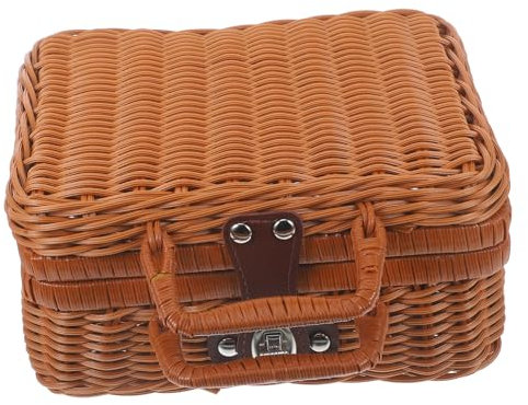 TINEASUR Deckel Für Weidenbox Aufbewahrungsbox Aus Rattanimitat Mit Viel Fassungsvermögen Ordentliche Und Organisierte Aufbewahrung