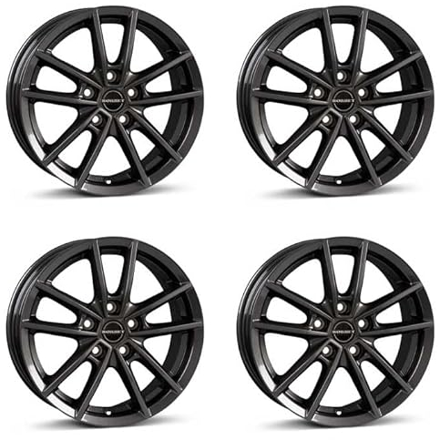 4x Borbet Felgen Alufelgen W 8x19 ET45 5x108 mistral anthracite glossy kompatibel mit Jaguar E-Pace F-Pace I-Pace XE XF