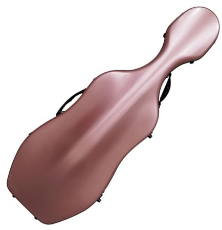 Custodia for violoncello 4/4 a grandezza naturale, scatola for violoncello robusta, portatile e impermeabile in composito di fibra di carbonio con maniglia, cinghie posteriori e ruote(Color:Multi-colo