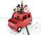 scicent 3D Weihnachtskarten Pop-Up 3D Weihnachten mit Umschlag Weihnachtskarte mit Einem Auto und Weihnachtsbaum für Frau und Mann Weihnachtstruck - 20828