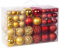 ilauke 100Pcs Christmas Baubles Set, Christmas Balls Shatterproof, Tree Ornaments, Hanging Decorations for Xmas Tree, Wedding, Party, Home Decor, Red & Gold