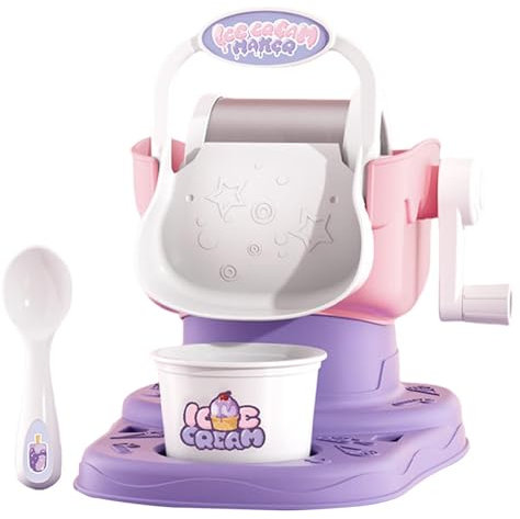 Máquina para hacer helados para niños, kit de creación de batidos de frutas para niños, 370 g, máquina manual de yogur para postres, kit de creación de batidos de frutas congeladas para niños para