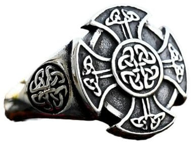 Gu Feng Cross Celtic Knot Titanium Steel Ring Jewelry Nordic Viking stainless steel men's ring