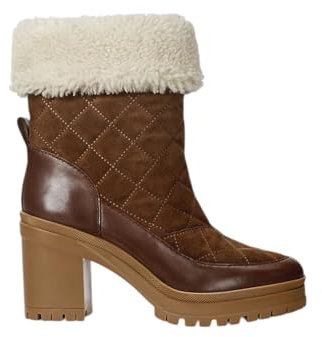Lauren Ralph Lauren Stivaletti Tronchetti da Donna Marchio, Modello 802955412, Realizzato in Pelle. Marrone