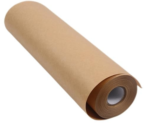 HAWILLOSCH 1 Rolle Geschenkpapier Braunes Paketpapier Pinnwandpapier Braunes Kraftpapier Postalisches Packpapier Versandpapier Blumenpapier Bastelpapier Papierverpackung Reiner Holzstoff