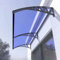 Außen-Haustür-Markise, unsichtbarer Regenschutz, Veranda-Markise, UV-Schutz, Regen- und Schneeschutz, Außen-Dachmarkise, Aluminiumhalterung(Blau,60 * 240cm)
