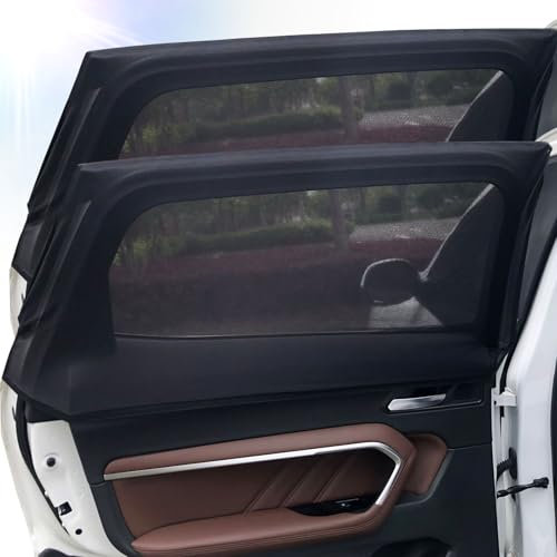 NOYVYDS Parasol Coche Bebe,Parasol de Coche para Ventana Lateral Trasera, Altamente Elástico,para Niños y Mascotas, Protección contra Rayos UV,Universal,2 Unidades