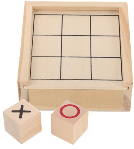 JOINPAYA -Toe Würfelspiele Für Kinderspiele Tischspiel Jumbo Puzzle Wohnzimmerdekor Schulspiele Rustikale Wohnkultur Klassisches Familienspiel Khaki Holz