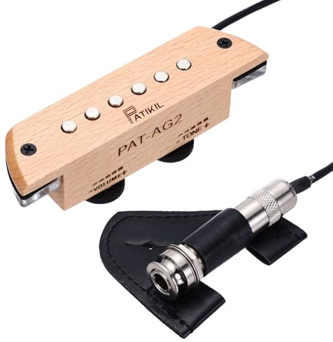 PATIKIL Acoustic Guitar Pickup, Passive Guitar Pickups Volume Timbre Control