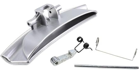 Marel Shop® - Maniglia Maniglietta Kit Completo Impugnatura Oblò Colore Silver per Lavatrice compatibile con Electrolux Zanussi Rex per Modelli : EWN14780S - EWN16781W - EWN14991S
