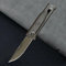 Klappmesser Taschenmesser EDC Messer D2 Stahlklinge Einhandmesser Aluminium G10 Griff EDC Tool für Outdoor Camping Wandern (Schwarz)
