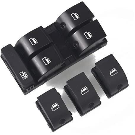 DFJOSF Für SEAT Für Exeo 8E0959851 8E0959855 Fensterscheibenschalter Master Electric Power Beifahrerseite Taste Taster Fensterheberschalter