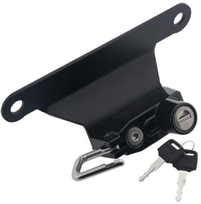 VDFNGFD Kompatibel mit Harley Pan America 1250 Helmschloss Set für Motorradhelme Diebstahlsicherung Rostfreies und stabiles Aluminium Zubehör(Black)