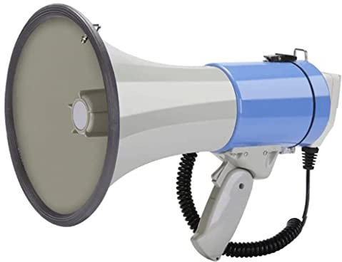 HYEFDWS Megaphone, zuverlässiger Hand-Sprachverstärker, aufnehmbar für Reiseleiter, Lehrer, Bullhorn-Lautsprecher, tragbares Mini-Hand-Megaphon, HOH