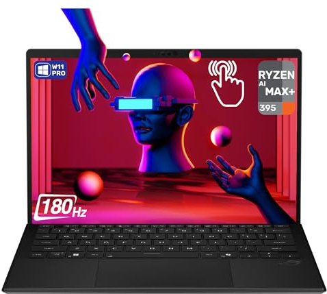 ASUS ROG Flow Z13 - Laptop para juegos, AMD Ryzen AI MAX+ 395, 32 GB LPDDR5x RAM, SSD PCIe de 2 TB, 13.4 pulgadas 2.5K (2560 x 1600) 180 Hz, gráficos AMD Radeon 8060S, teclado RGB de 1 zona, W11 Pro