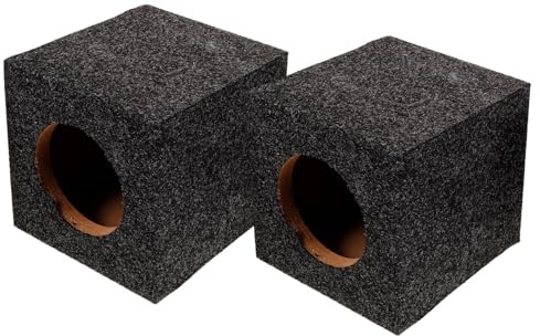 Cabilock Cassa Subwoofer Sigillata Quadrata in Legno per Auto 4 Pollici, Box Vuoto per Subwoofer Moquette, Accessorio Fai da Te per Miglioramento Audio Auto, Sostituzione Sub-box