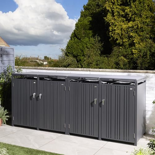 Rowlinson Wimbledon Quadruple Bin Store - Anthracite