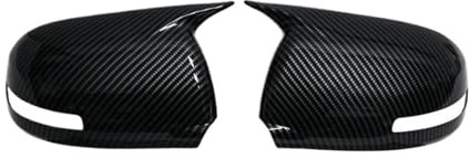 Rückspiegelkappe Für Mitsubishi Für ASX Für Outlander 2013-2021 Flügel Spiegel Abdeckung Mit Blinker Licht Seite Spiegel Kappe(Kohlenstofffasermuster)