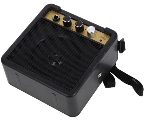 UPKOCH Mini Amplificatore per Chitarra Elettrica 5w Compatto e Portatile in Plastico e Metallo Effetti Sonori Integrati senza Batteria