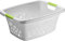 Rotho Flowers Wäschekorb 25l, Kunststoff (PP) BPA-frei, grau, 25l (50.5 x 38.3 x 21.8 cm)