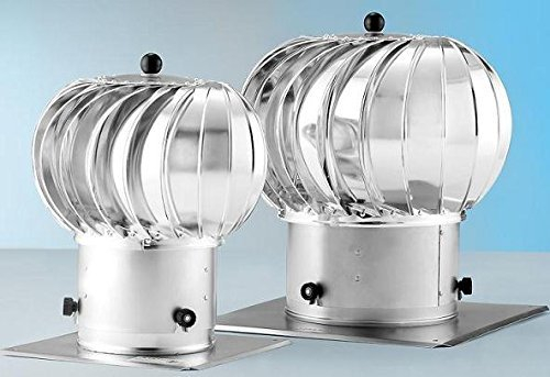Unbekannt Turbo Kaminaufsatz Lüftungsaufsatz drehbarer Schornsteinaufsatz Kugelaufsatz 150 und 200 mm (150mm)