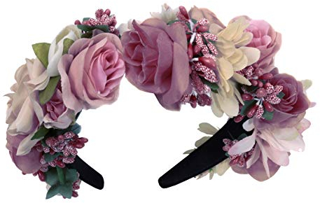 Trachten Blumenkranz Haarreif Blumen Haare Haarband Haarschmuck Hochzeit Oktoberfest Rosa