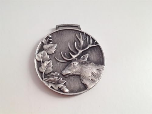 GTK - Geweihe & Trophäen KRUMHOLZ Medaille Hirsch Rothirsch Auszeichnung silberfarben Prämierung