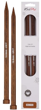 KnitPro Ginger Single Pointed Needles 12 (30cm) | 12.00mm