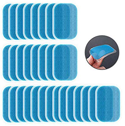 Leikedun TsLinc 40 Pcs Abs Trainer Replacement Gel Pads, Ab Stimulators Sticky Pads,Replacement Muscle Toner Pads Abdominal Muscle Toner Gel Pads for Abs Toner
