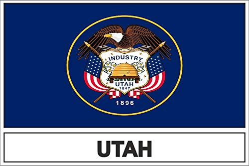 Akachafactory Sticker Aufkleber Flaggen Flagge Fahne Utah UT