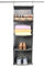 BrilliantJo Hanging Storage with 4 Shelves Wardrobe Closet Organiser, Storage Shelves Unit for Clothes Bag- Light Grey(30 x 30 x 84cm)