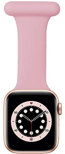 Songsier Compatible avec Bracelet Apple Watch 38/40/41mm, 42/44/45/46/49mm, Contrôle des infections Pin Fob pour les infirmières sages-femmes médecins (rose, 38mm/40mm/41mm/42mm(Series 10))