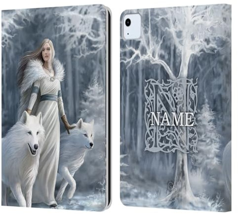 Head Case Designs Licenciado Oficialmente Personalizada Individualizada Anne Stokes Guardianes de Invierno Arte Carcasa de Cuero Tipo Libro Compatible con Apple iPad Air 2020/2022