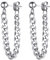 ChainsHouse Ohrringe für Herren Edelstahl Kette Ohrringe Hoop Ohrstecker Damen Creolen Kreolen für Männer Chain Hoop Huggie Piercing Ohr Hip Hop Ohrschmuck Modeschmuck für Ehemann