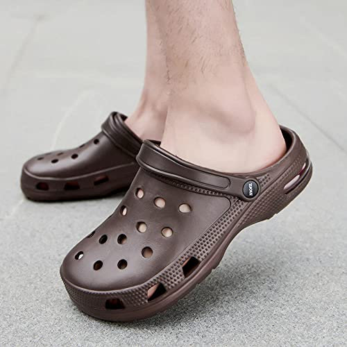 MLLM con Massaggio, Antiscivolo Ciabatte,Scarpe da Grotta da Spiaggia da Uomo, Tempo Libero all'aperto Head-Brown_41,Uso Interno Suola in Schiuma