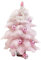 BELUAPI 18 Inch Artificial Mini Pink Christmas Tree, Cute Fake Xmas Tree with Lights/Deer/Ball/Feather,PVC Small DIY Xmas Tree,Elegant Desktop Tree Decor for Home Kitchen Dining Table Indoor Decor