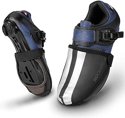 ROCKBROS Überschuhe Fahrrad Wasserdicht Überzieher Winddicht Reflektierend | Schuhüberzieher Warm für Herren und Damen S 39-40 M 41-43 L 44-46