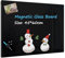 Ezigoo Blackboard, 60x45cm, Easy to Clean Tempered Glass Magnetic Board for Wall, A2 Black Board for Wall, Kitchen, Office