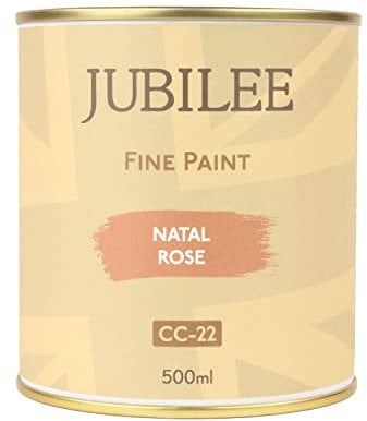 Guild Lane Jubilee Furniture Paint – Upcycle & Transform Wood, Metal & Glass – Soft Sheen Finish for Indoor & Outdoor – Durable & Easy to Apply Multi-Surface Paint (Natal Rose, Pink, 500ml)