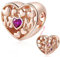 Árbol de la vida familiar de mamá de amor de oro rosa Charms, se adapta a la pulsera del día de la madre de Pandora, árbol de Navidad calado de plata esterlina 925
