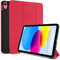 TECHGEAR Smart Case for iPad 11th Gen (2025 A16) & 10th Gen (2022), Slim Tri-Fold Stand Cover with Corner Protection, Auto Wake/Sleep, for iPad A16 11 / 10.9 - Red
