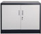 Jet-Line | Büroschrank | Werkstatt Schrank | Stahlschrank KIEW | weiß-dunkelgrau | 90x40x90cm | Metallschrank | Aktenschrank | Werkstattschrank