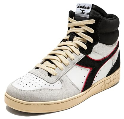 Diadora Magic Basket Mid Suede, Unisex-Erwachsene Turnschuhe, White Ferrari Red Italy, 40 EU